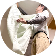 カーテン取り外し